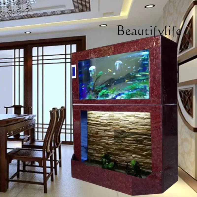 M Fish Tank Ecological Glass Aquarium Fish Tank Water Wall Screen Large And Medium-sized Living Room Partition Fish Tank