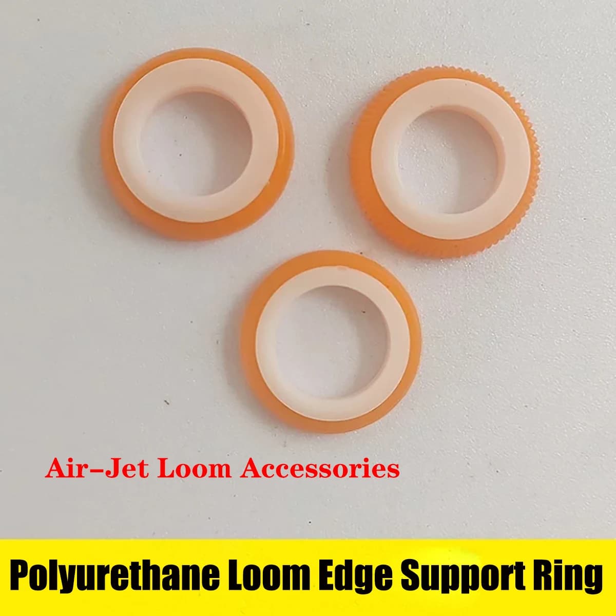 50pcs Polyurethane Wear Resistant Edge Support Ring Air Jet Loom Textile Machinery Spare Parts Anti-friction PU Loop Bushing
