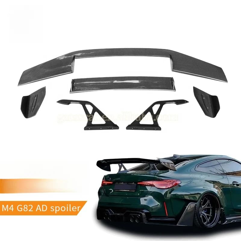 New val Carbon Fiber Rear Spoiler for  M3 G80 M4 G82 G83 AD Style High Tail Wing Vehicle Accessories