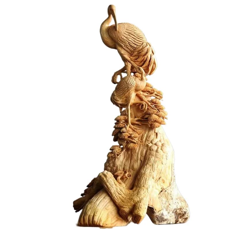 Wood carving Animal lobular boxwood carving Home decoration crafts Feng Shui ornament