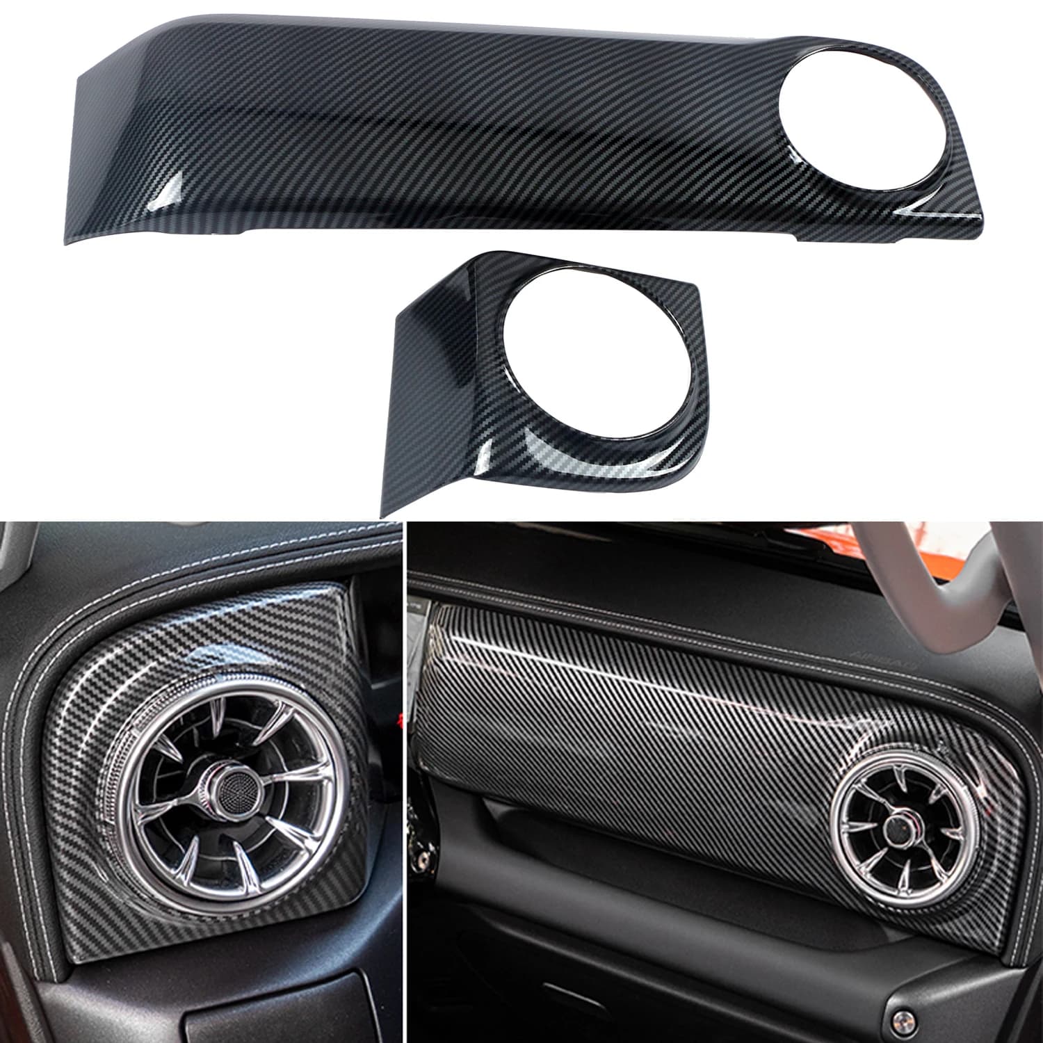 Only Fit LHD! Car Accessories For GWM Tank 300 2020-2024 ABS Center Console Dashboard Panel AC Air Outlet Vent Cover Trim 2pcs