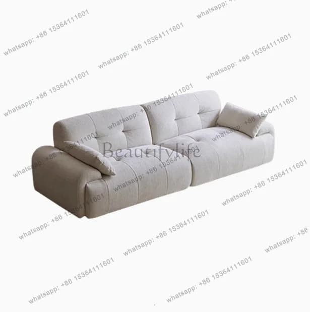 Italian sofa cream wind snow Neil design fabric custom small apartment