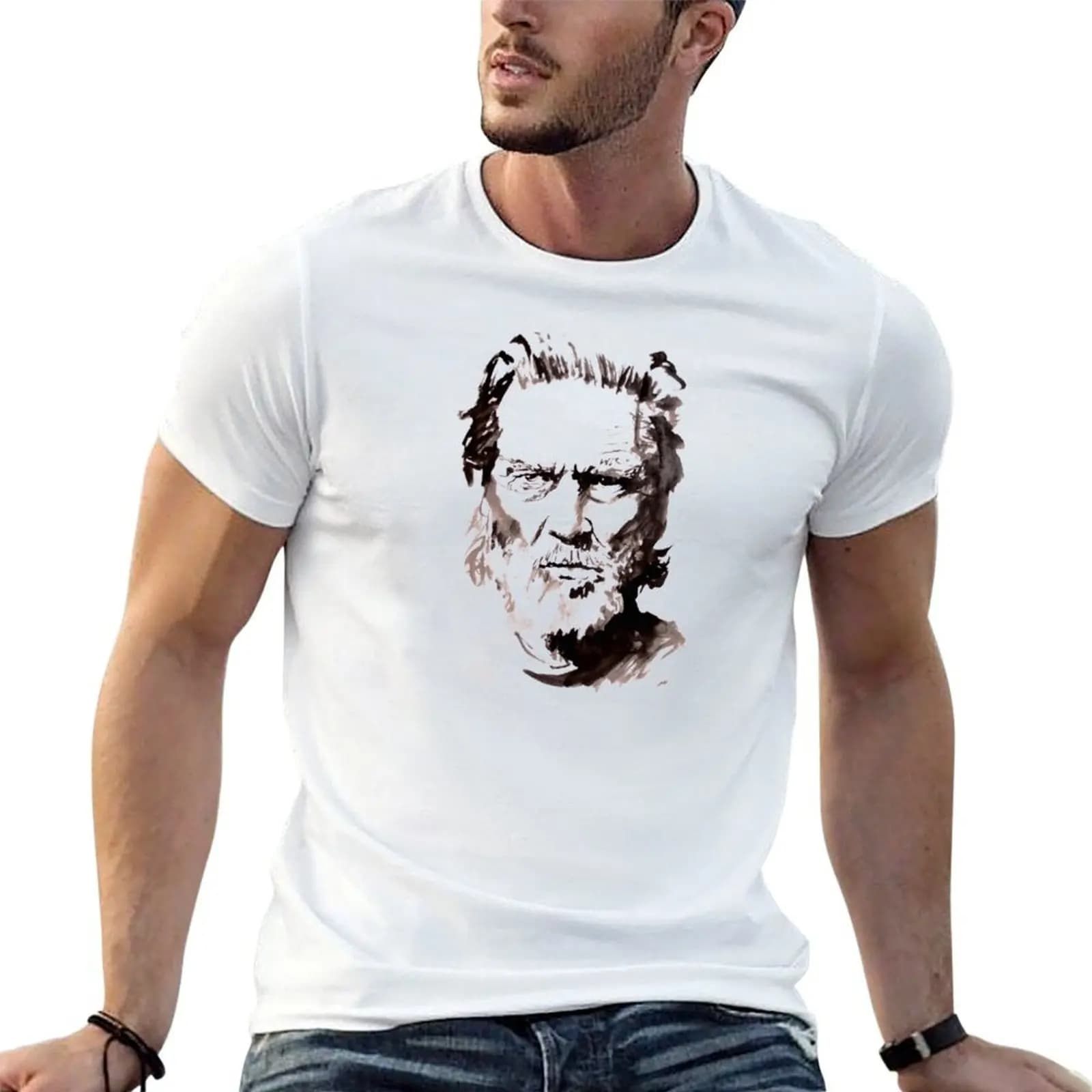 jeff bridges T-Shirt anime figures anime clothes t shirts for men cotton