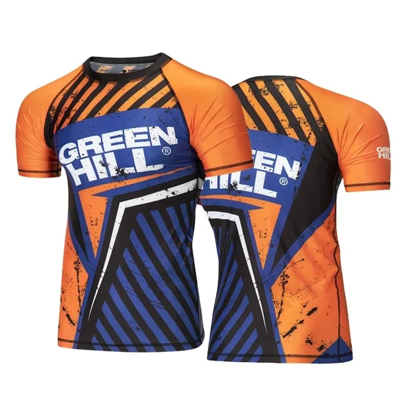 2025 New GREEN HILL Boxing Shirt 3D Men's and Women's T-shirt MMA Judo Outdoor Sports Fitness Training Men's Top Large Size 6XL