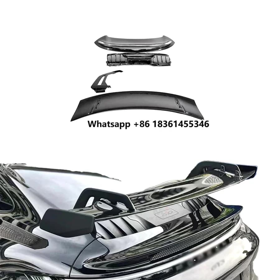 For PAG Carrera 911 992 Easy Replacement Tail Trunk Boot Lip Body Kits Damei GT3 Style 992 Carbon Fiber Rear Wing Spoiler