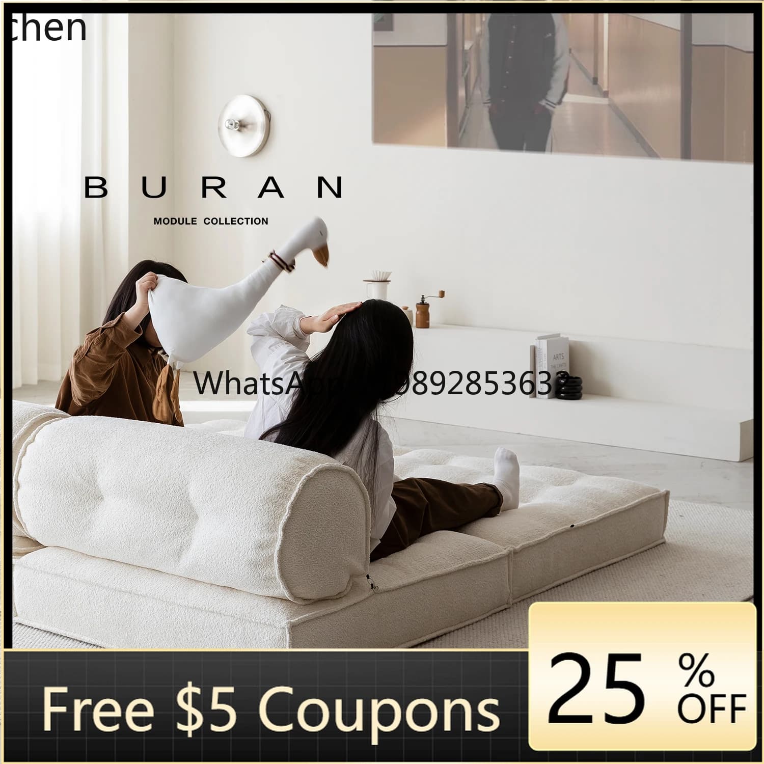 tofu cubes folding dual-purpose floor-to-ceiling white fabric module sofa bed removable and washable lazy sofa