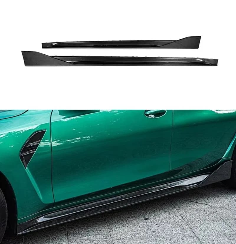 Carbon Fiber Side Skirts Body Kit Aero Part Exterior Accessories for BMW M3 M4 G80 G82 G83 2021-2024