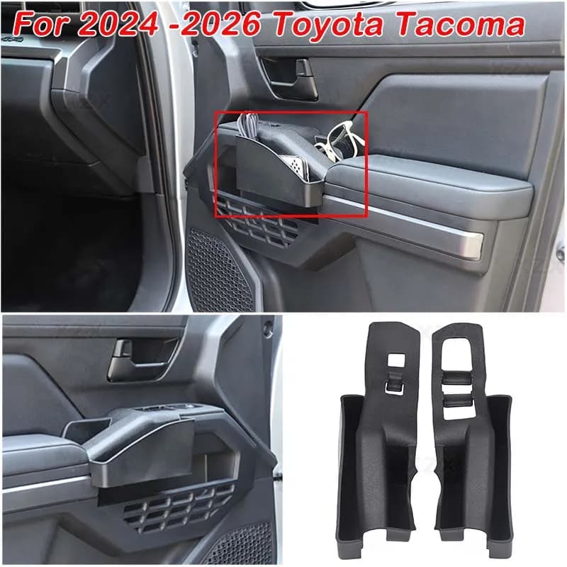 For 2024-2026 Toyota Tacoma Window Lift Protective Pad Dust-Proof Mat With Storage Pocket Car Interior Accessories