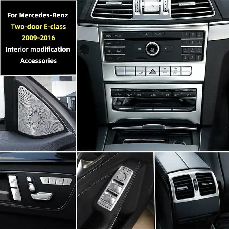 Car Styling Center Console CD Panel Decoration Cover Trim For Mercedes Benz E Class Two Door Coupe W207 Interior auto Accessory