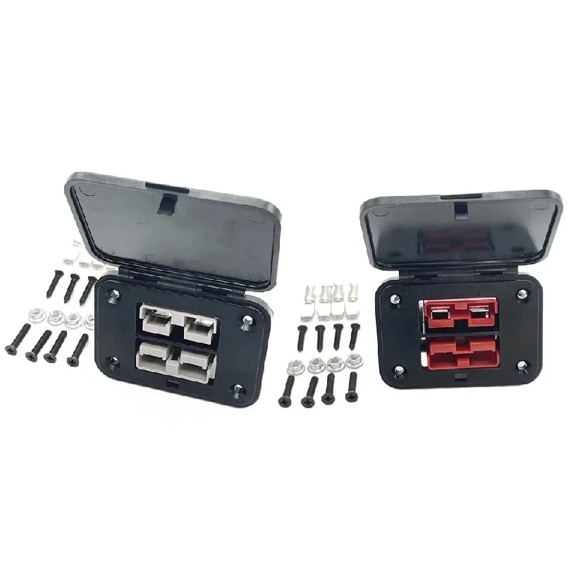 1 Set 50A 600V Twin Dual Flush Mount Bracket For Anderson-Plug Connector Flush Mounts For Electric Vehicles Power Distribution