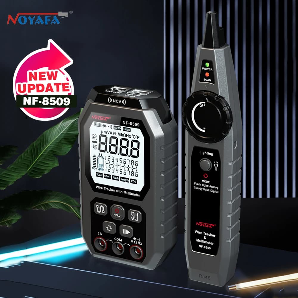 NOYAFA NF-8509 Two-in-One Multimeter Tester Network Line Cable Finder for POE Test NCV AC DC LCD Wire Tracker