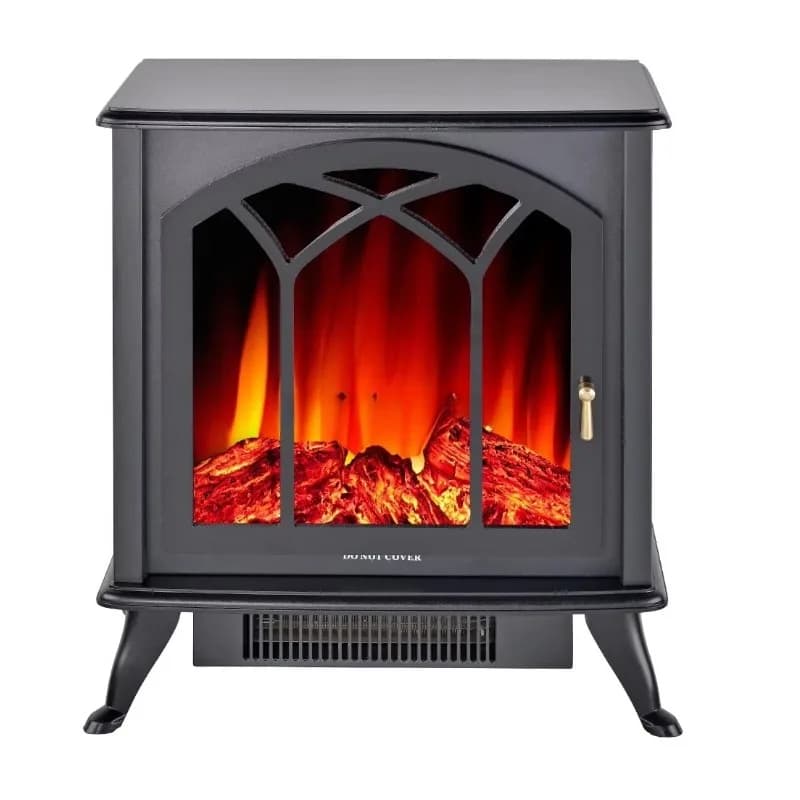 1800W Classical Freestanding Electric Fireplace – Portable for Flexible Use