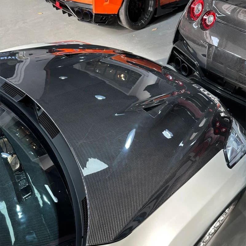 High Quality Nismo‑Style Dry Carbon‑Fiber Engine Hood, Sport‑Car Body Tuning Upgrade Accessories