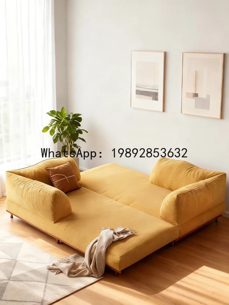 YFY Croissant Sofa Bed Foldable Dual-use 2025 New Model Suitable for Long-term Sleeping Small Apartment Double Lazy Sofa