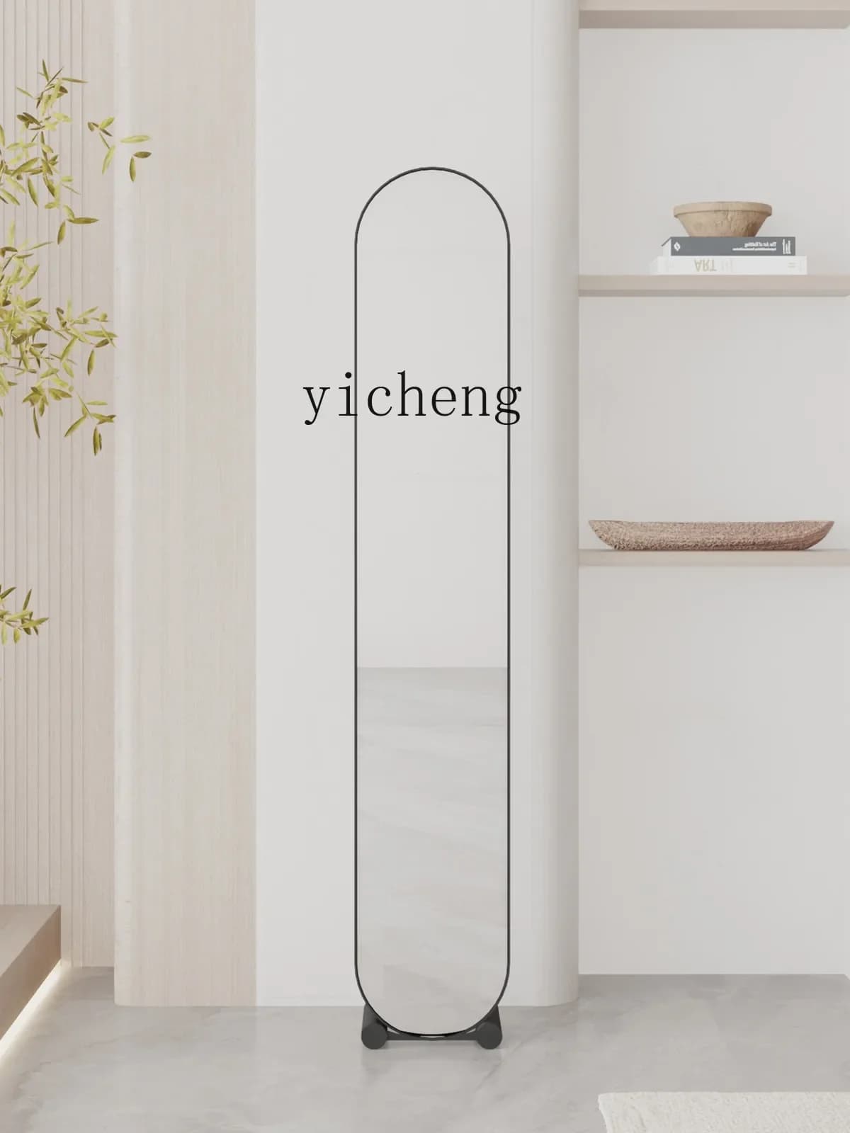 Movable Full-Body Floor Mirror Home Bedroom Ins Style Modern Simple Vertical Test Dressing Mirror