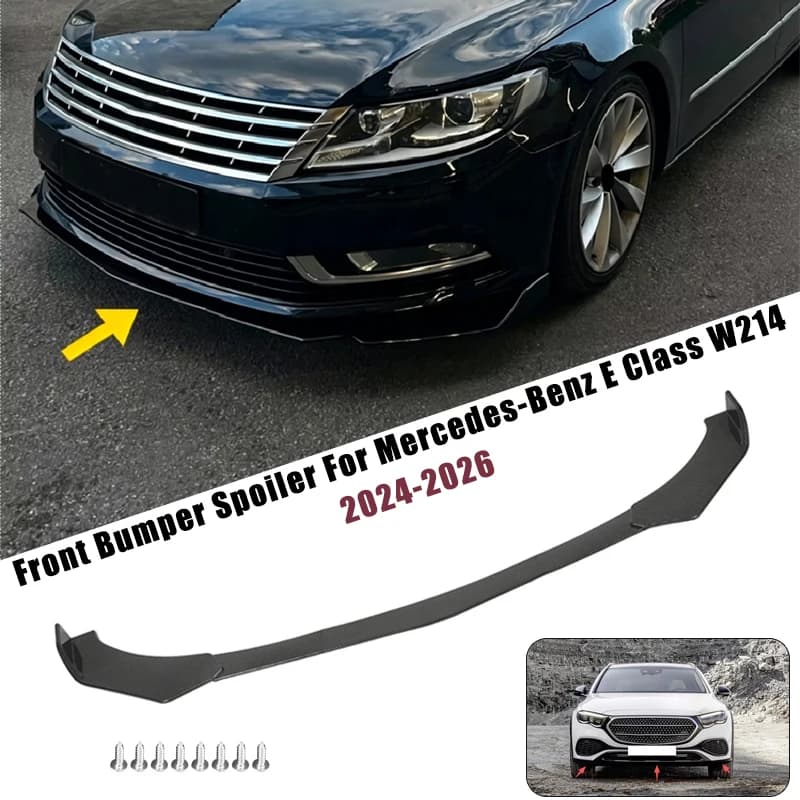 Sport Front Bumper Splitter Spoiler Lip For Mercedes-Benz E Class W214 2024-2026 5Pcs Adjustable Sectional Car Tuning Body Kit