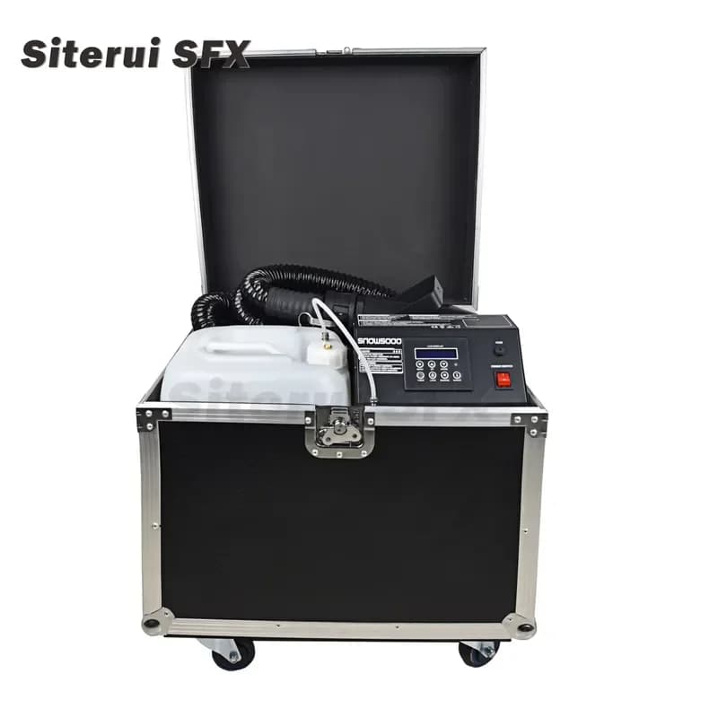 SFX Theater Snow Machine Artificial Waterproof Snowmaker Spraying Snow Stage Large Outdoor 10m Hose Quiet Stainless