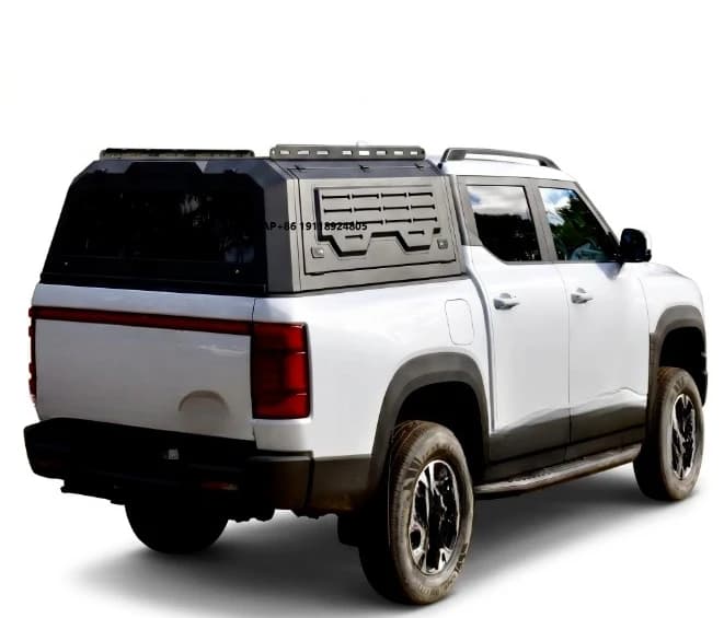 Retractable Aluminum Alloy Roof with Molle Panel Side Doors Waterproof Truck Bed Camper Roof 601L-800L Capacity