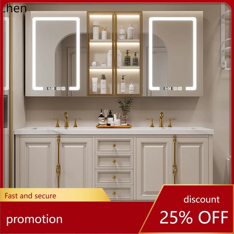 HXL bathroom cabinet combination smart rock slab toilet double basin washbasin washbasin bathroom
