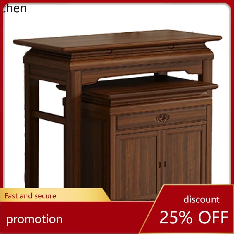 ZML Solid Wood Altar Incense Table Buddha Hall Home Buddha Table God Altar Simple Living Room God of Wealth Medium Altar Table