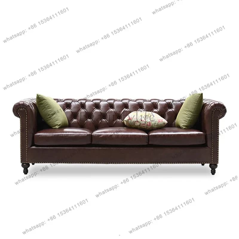 12American technology cloth sofa living room three people four people modern simple buckle cloth sofa combination