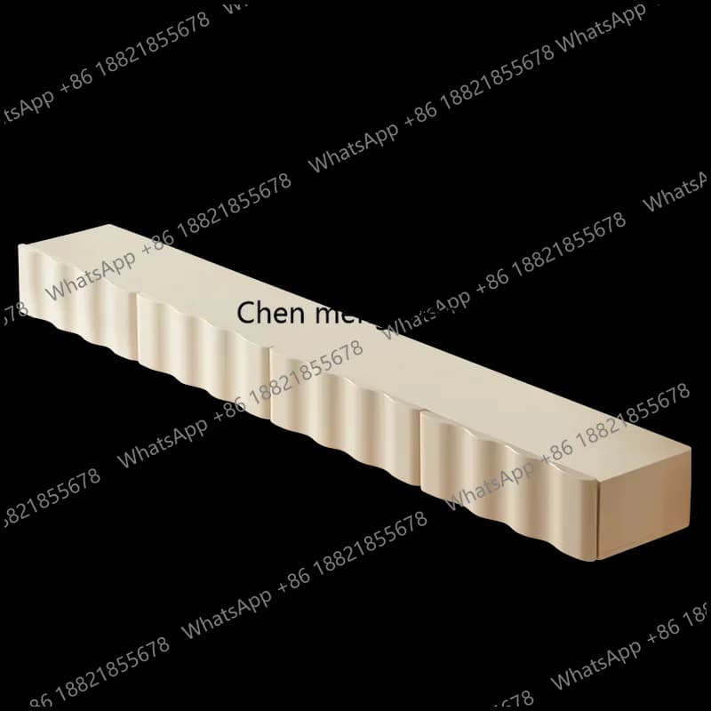 Cream wind suspension TV cabinet French solid wood TV coffee table combination modern simple hanging type