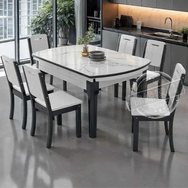 Universal European Dining Table Lounge Creative Cheap Aesthetic Dining Table Modern Juegos De Comedor Space Saving Furniture