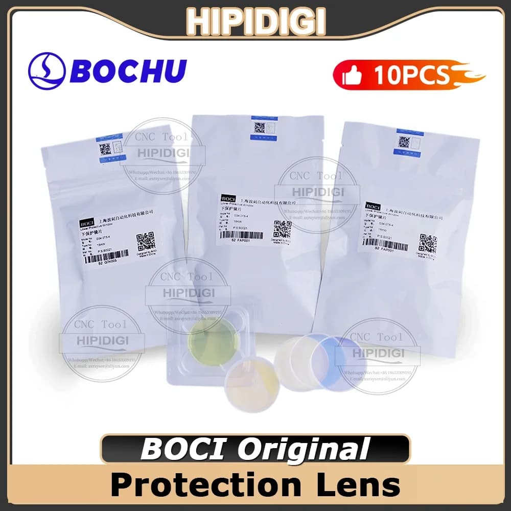 10Pcs  Original BOCI BOCHU Protection Lens Protective Windows Top Cover Bottom Cover For BLT Series Cutting Head 34x5 25.4x4