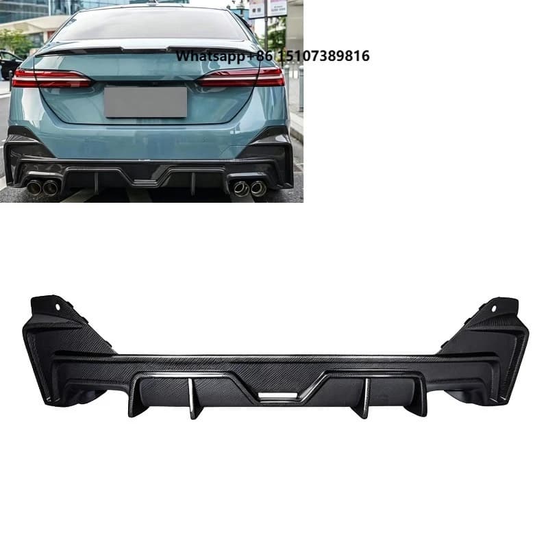 Dry Carbon Fiber Car Rear Bumper Diffuser  Splitter for 5 Series G60 2024+ Rear Bumper Lip Spoiler Car Bodykit Accessories