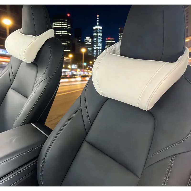 Suitable for the headrests of Tesla vehicles (3/Y/S/X) and most models, the memory foam ergonomic design seat headrest