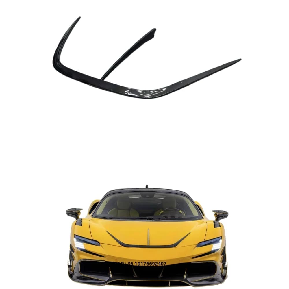 Car Modification M-style Dry Carbon Fiber Hood Decoration Suitable forFerrari SF90