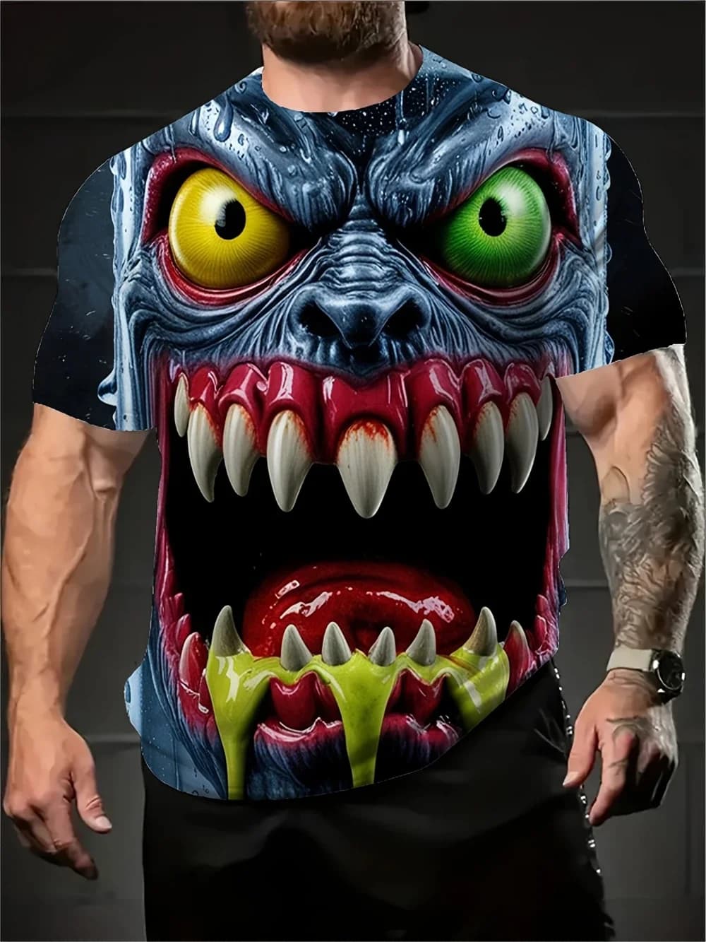 Halloween Men's T-Shirts Hip Hop Soda 3D Printed Tops Men's Short Sleeve Tee Oversized Streetwear T Shirt Casual Men's Clothing