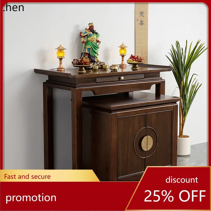 CZ  solid wood table for table incense case household entrance  Buddha table simple vertical cabinet Shentai