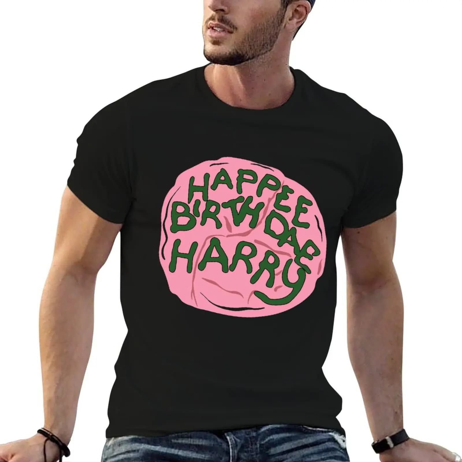 Happee Birthdae Harry T-Shirt t shirt man casual men t shirt cotton 100% man t shirt summer T-Shirt