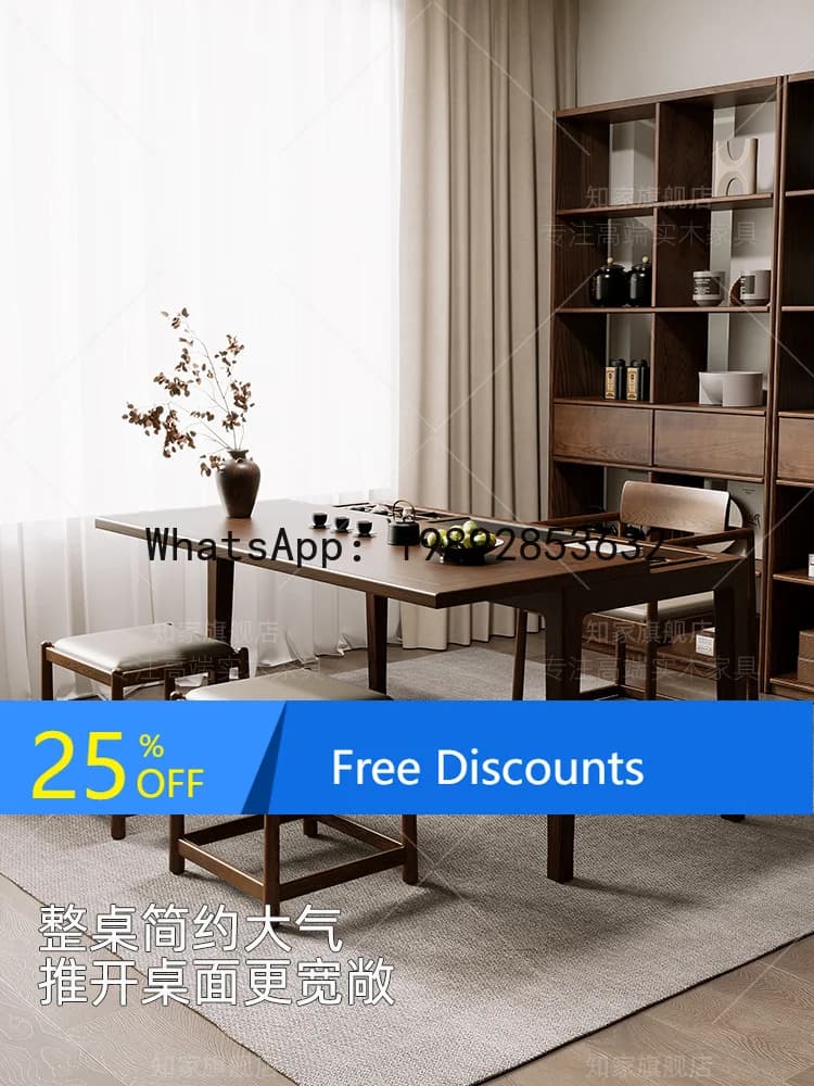 YFY Balcony Tea Table North American White Ash Simple Home Living Room 2025 New High-end Small Solid Wood Tea Table