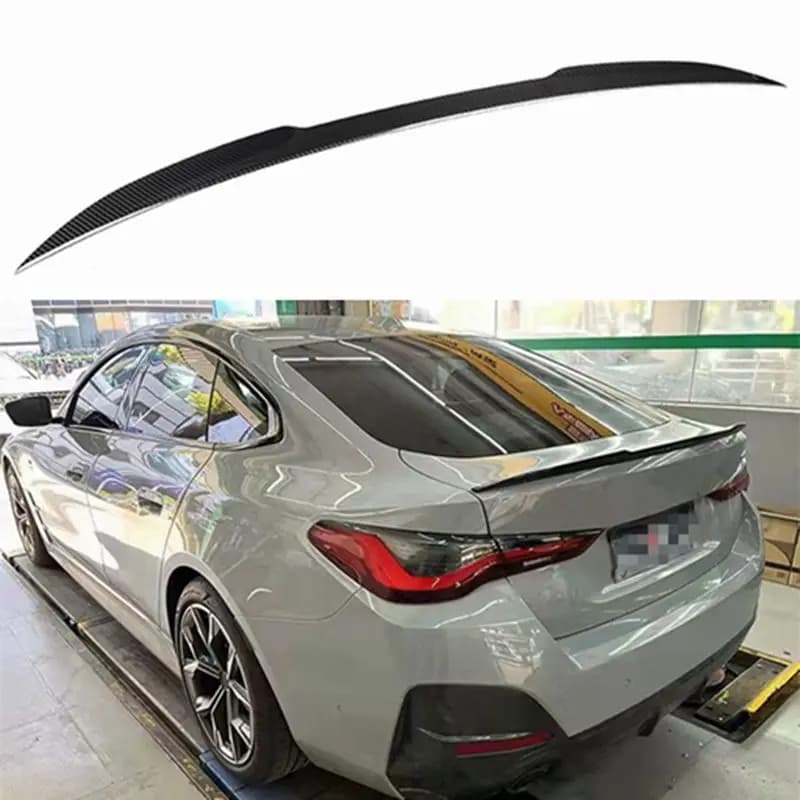 FOR BMW 4 Series G26 4 doors 2020 2021 2022 Car Boot Lid Lip Rear Trunk Spoiler Wings Real Carbon Fiber Forged carbon