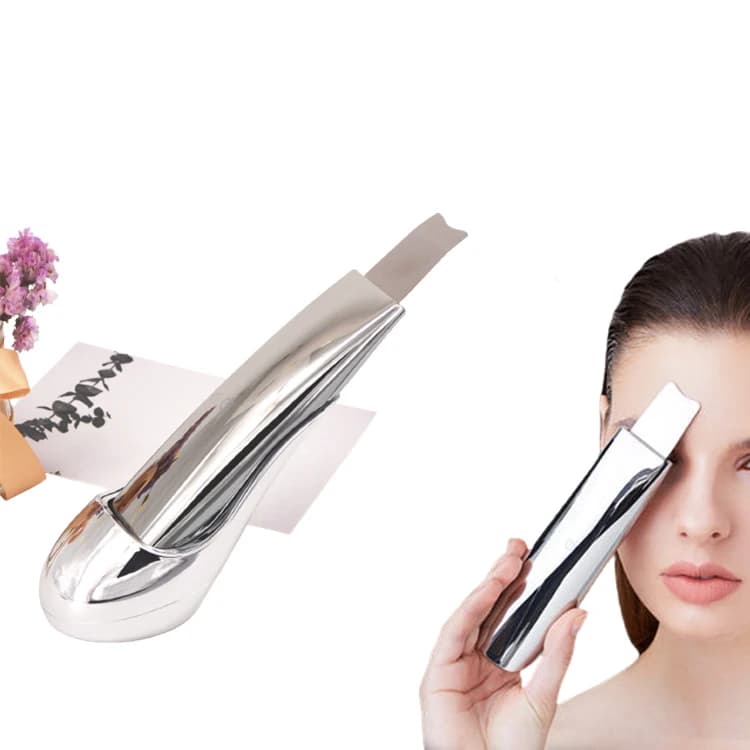 Esthetician Supplies Electric Ultrasonicss Skin Scrubber Peeling Cleaner Massager Gold Wireless Charger With Mist