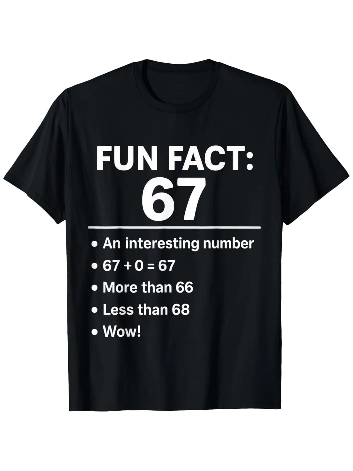 67 Meme Fun Fact T-Shirt Women's Casual Round Neck Short Sleeve Outdoor T-shirt Funny Printed Women Comfortable Top Clothing