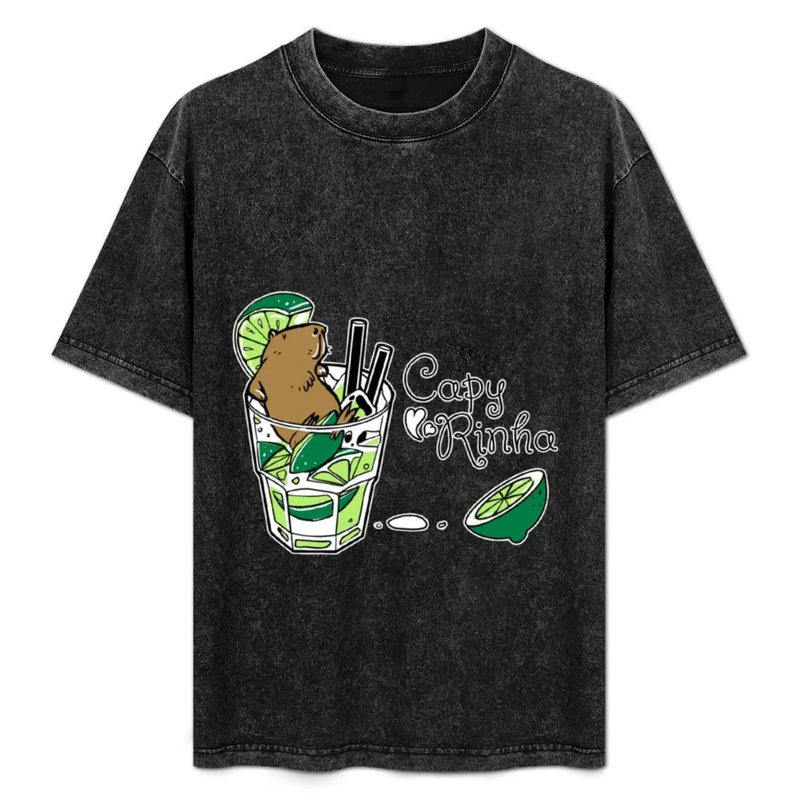 Cabybara + Caipirinha = Capyrinha T-Shirt Plus Size Lightweight Top
