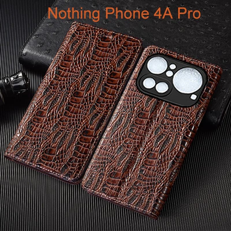 Dragon Claw Genuine Leather Flip Case For Nothing Phone 1 2 2A 3 3A 4A Pro Plus CMF Phone 1 2 Pro Cover Card Cases Scratch Proof