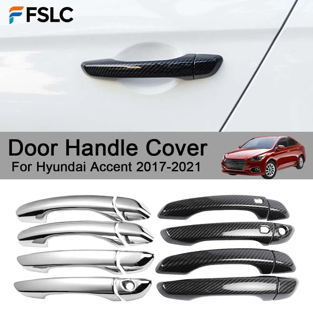 Car Decoration Door Handle Cover For Hyundai Accent 2017-2021 Cars Accessories Exterior Styling Upgrade Modify A Car