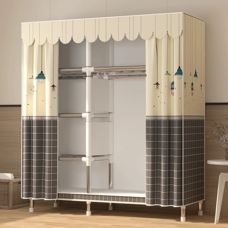 Modern Metal Fabric Wardrobes Hanging Clothes House Living Room Closet Storage Organizer Lounges Roupeiros De Quarto Furniture