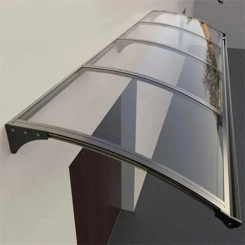 Home Outdoor Courtyard Rainproof Gazebos Aluminum Alloy Rain Awning with Sink Villa Balcony Eaves Front Door Canopy Sun Shelter