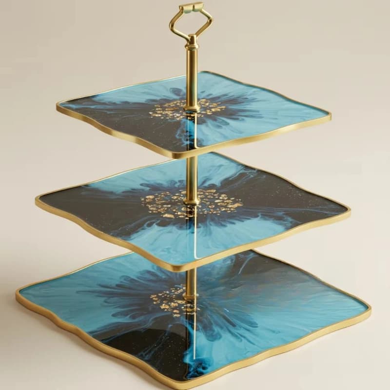 three-layer display stand, premium handmade eco-friendly dessert tray, suitable for restaurant Easter Valentine's Day