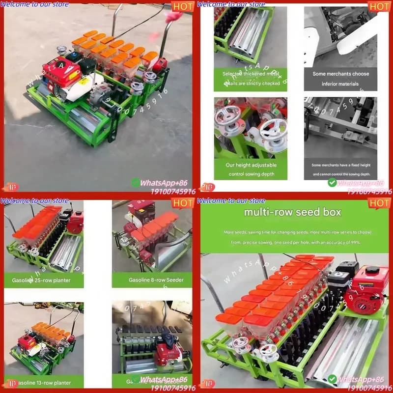 2026 Multi-Crop Vegetable Seeder | Adjustable Plates for Tomatoes, Peppers, and Beans
