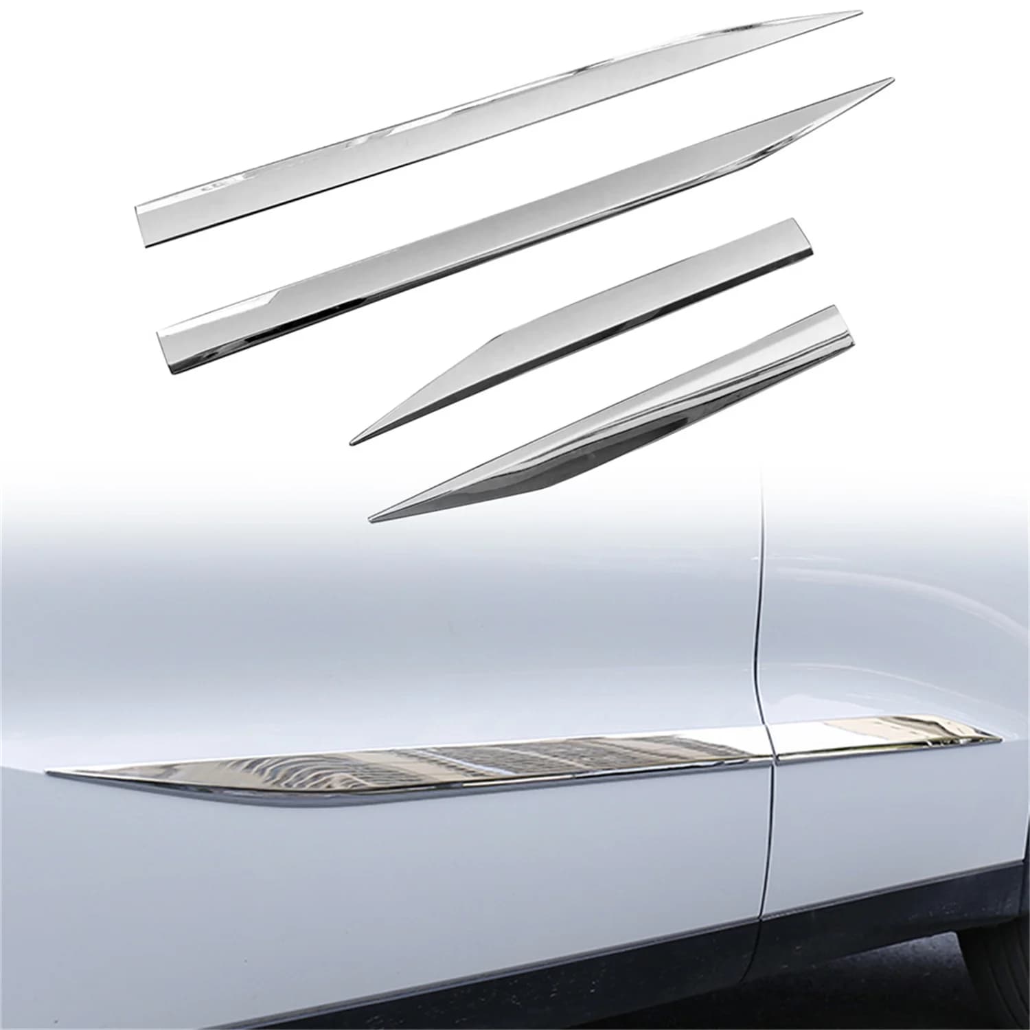For Mitsubishi Outlander 2022 2023 2024 Chrome Exterior Side Door Body Molding Strip Trim ABS Car Accessories 4pcs