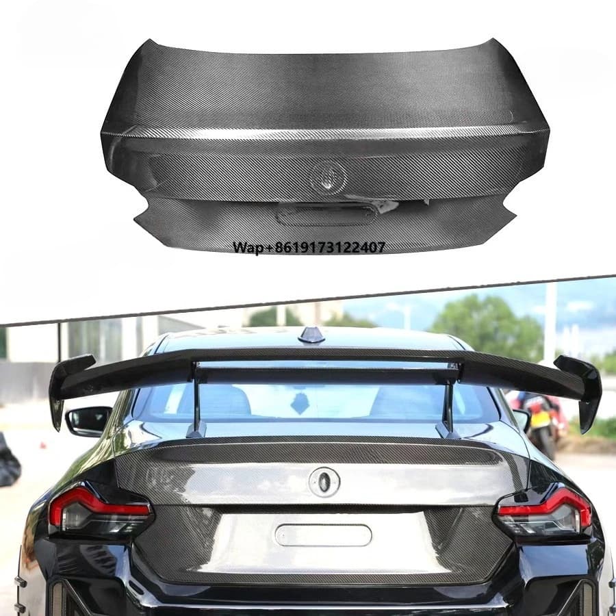 OEM Style Dry Carbon Fiber Rear Trunk Cover Boot Lid for 2023+ 2 G87 OEM Styling Trunk Cover Replacement Auto Accessories