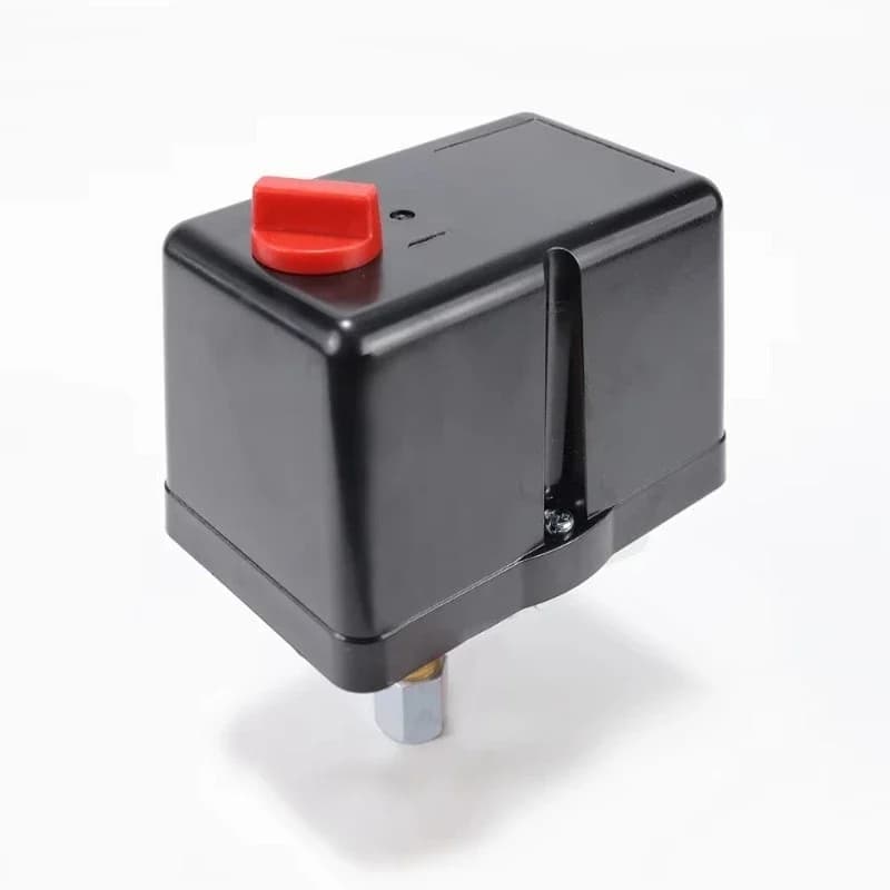 Well water pump mechanically regulated air compressor and water pressure control switch