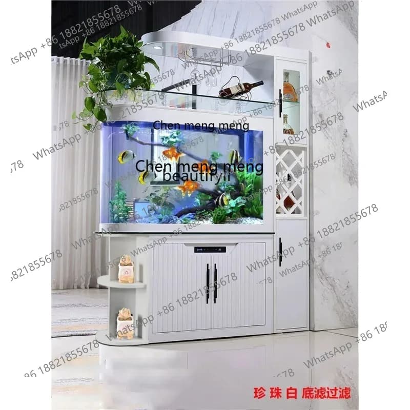 cn8617 ssNew Light Luxury Living Room Entrance Isolation Screen Large Light Luxury Home Floor Bottom Filter Change Water