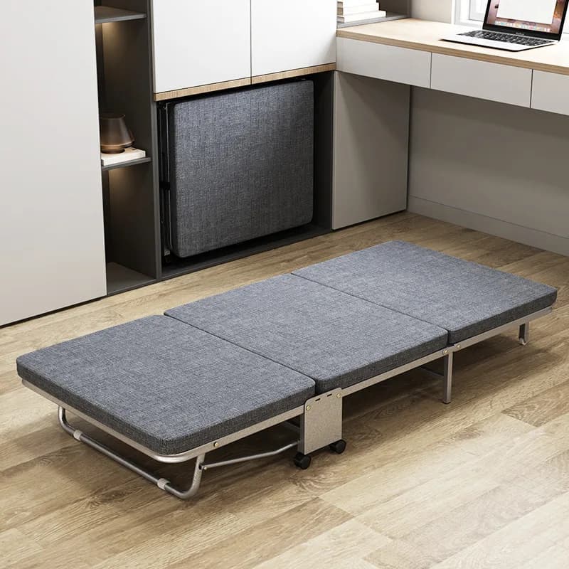 Reinforced Office Lunch Break Artifact Folding Bed Single Hospital Escort Bed Hard Board Sponge Camp Bed